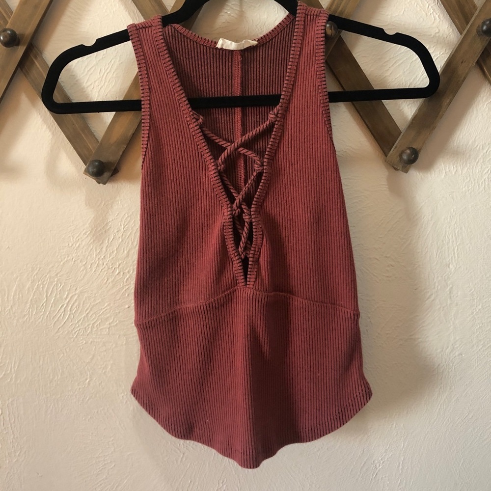 Lace up tank